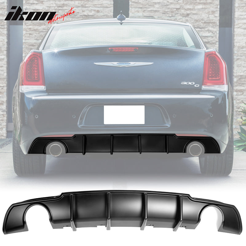 2015-2024 Chrysler 300 4 Shark Fin Style Rear Diffuser Lip PP