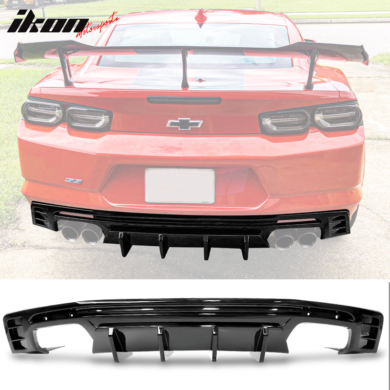 Rear Diffuser for 2016-2024 Chevy Camaro Rear Diffuser Ikon Style Lip