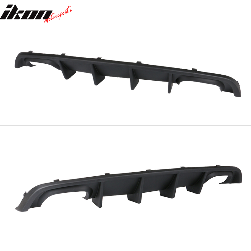2012-2014 Dodge Charger SRT8 Quad Exhaust Matte Black Rear Diffuser PP