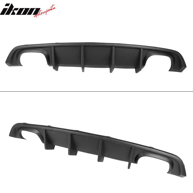 2012-2014 Dodge Charger SRT8 Quad Exhaust Matte Black Rear Diffuser PP