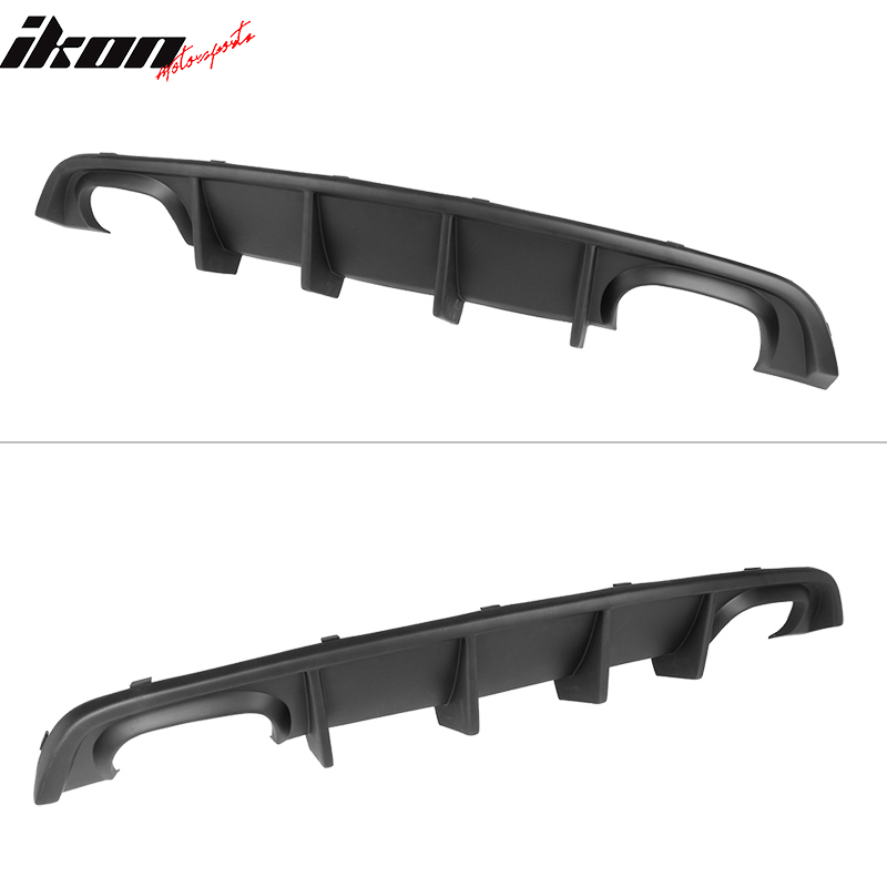 2012-2014 Dodge Charger SRT8 Quad Exhaust Matte Black Rear Diffuser PP