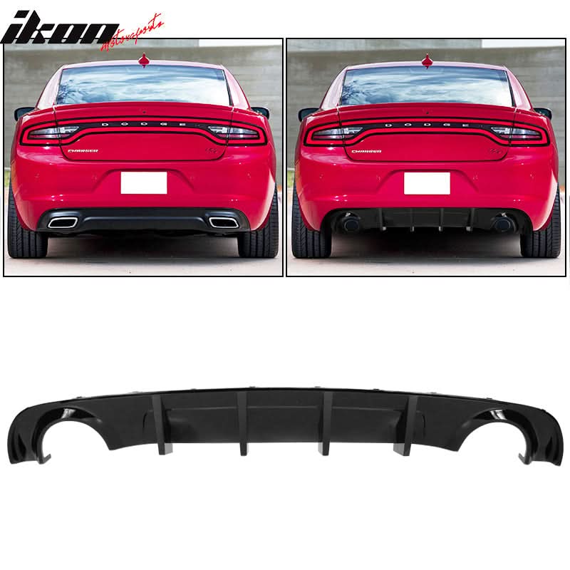 Rear Diffuser Splitter for 2015-2024 Dodge Charger Base SXT PP