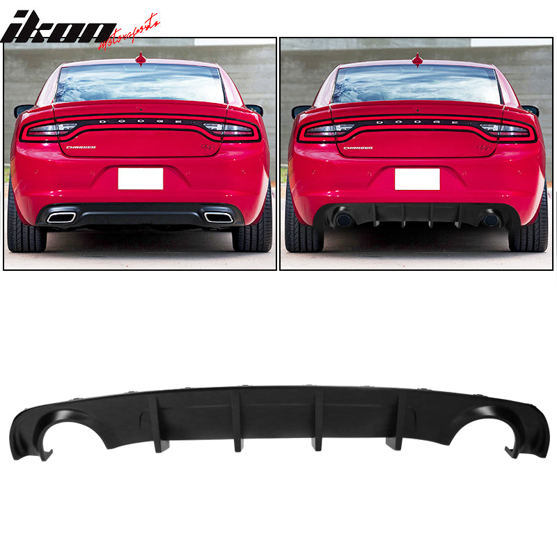 Rear Diffuser Splitter for 2015-2024 Dodge Charger Base SXT PP