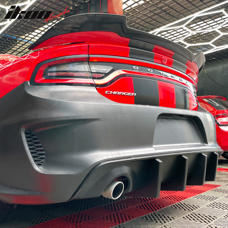 Rear Bumper Diffuser for 2020-2024 Dodge Charger Widebody IKON Style P
