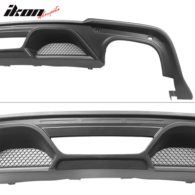 2018-2024 Ford Mustang S550 2DR Matte Black Rear Bumper Diffuser PP