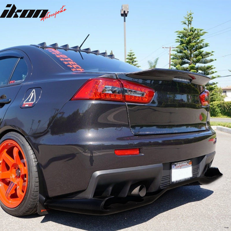 Universal Fitment VTX Style Unpainted Black Rear Bumper Diffuser FRP