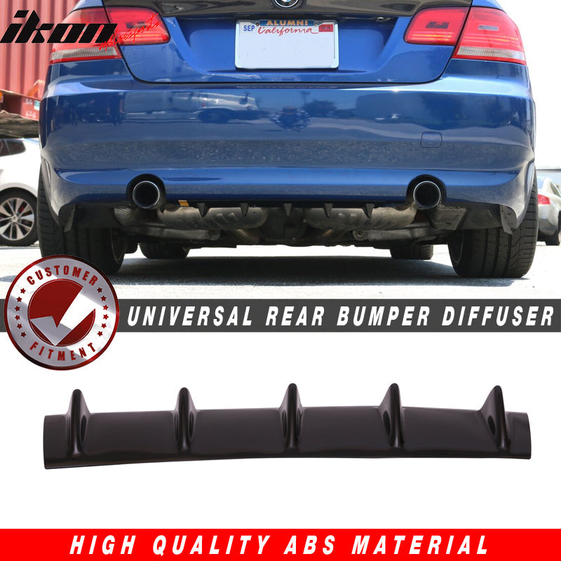 23" x 6" Universal Rear Bumper Diffuser Lip 5 Shark Fins Under