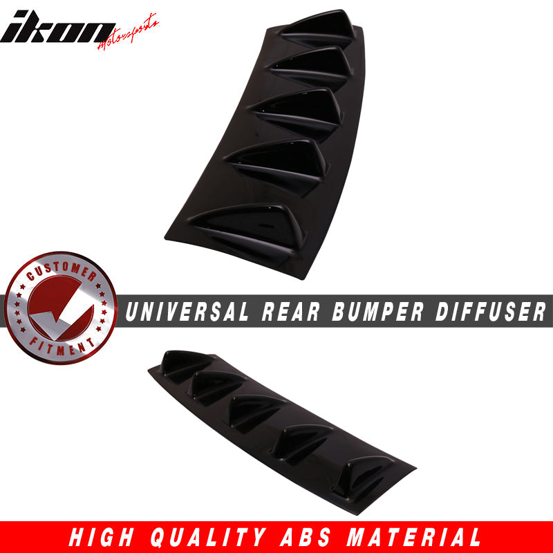23" x 6" Universal Rear Bumper Diffuser Lip 5 Shark Fins Under