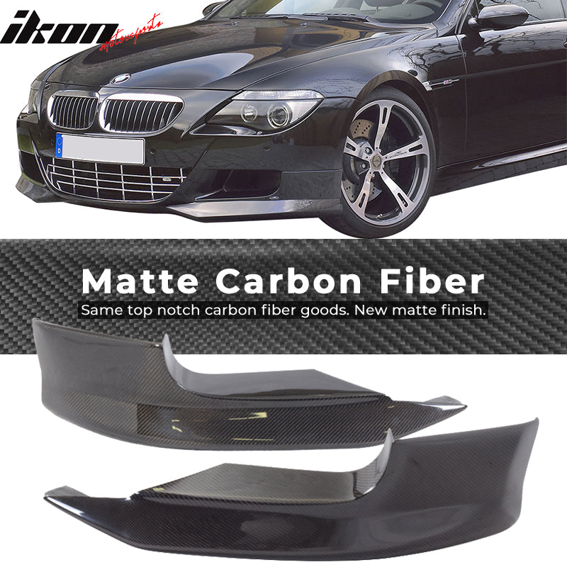 2006-2010 BMW E63 E64 M6 A Style Front Bumper Lip Carbon Fiber CF