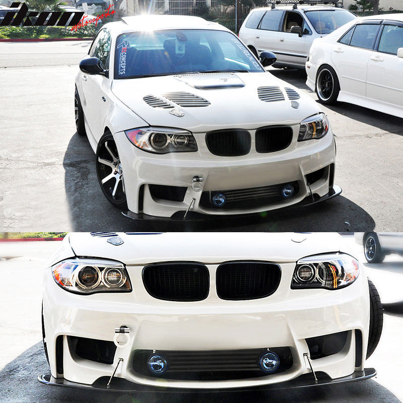2007-2011 BMW 1 Series 1M E87 Carbon Fiber Front Bumper Lip Spoiler