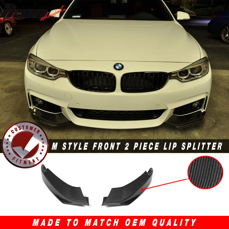 2014-2020 BMW F32 4 Series M-T Msport Front Bumper Lip Carbon Fiber