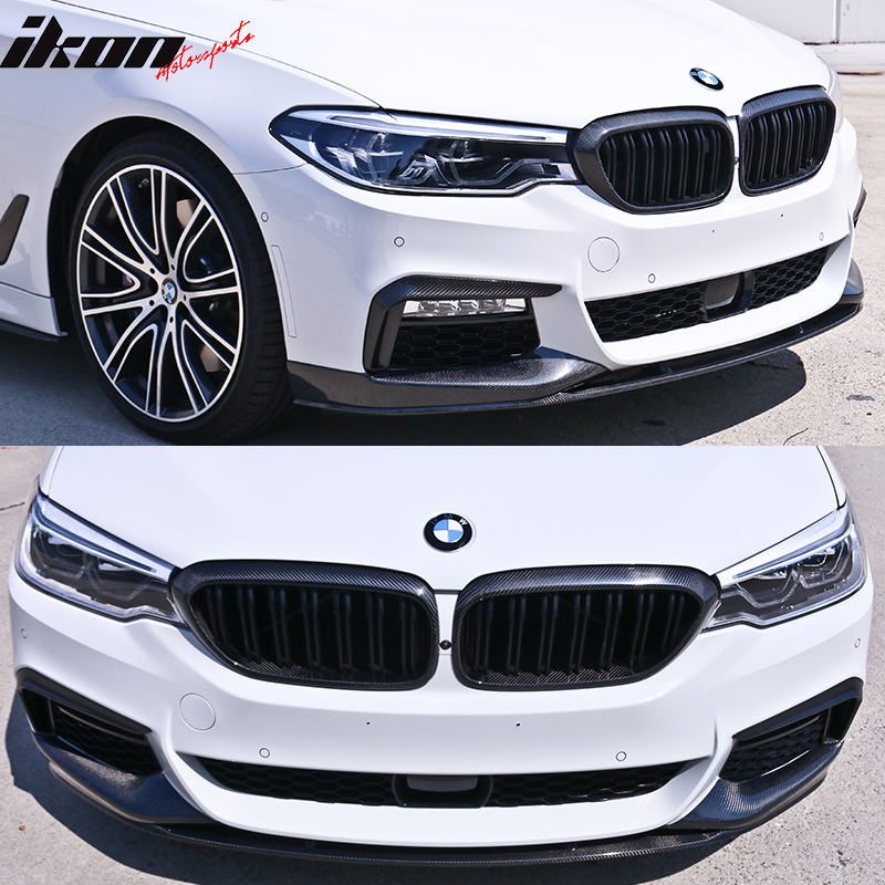 2017-2020 BMW G30 M-Tech M Sport MP Style Front Bumper Lip 3PCS CF