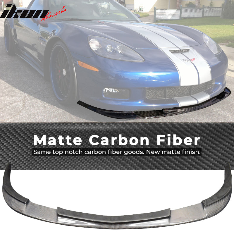 2005-2013 Chevy Corvette C6 Z06 ZR1 Carbon Fiber Front Bumper Lip CF