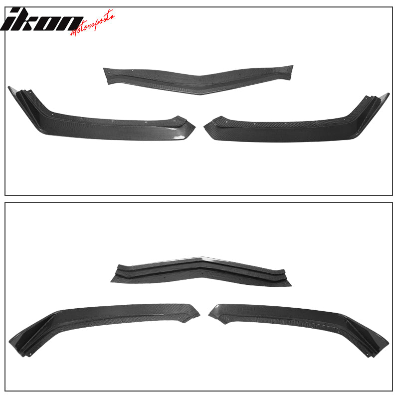 2020-2025 Chevy Corvette C8 5VM Style Front Bumper Lip Carbon Fiber