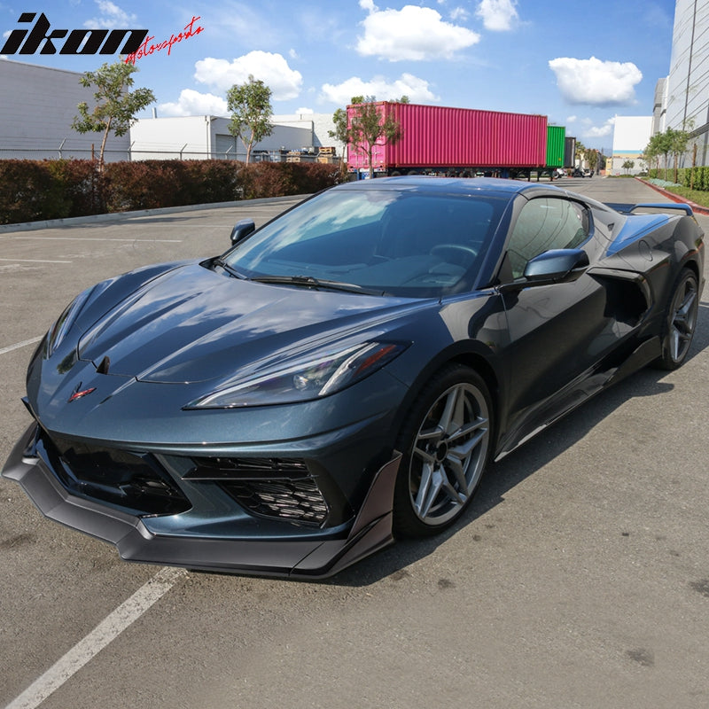2020-2025 Chevy Corvette C8 ZR1 Style Front Lip Spoiler 7PCS ABS