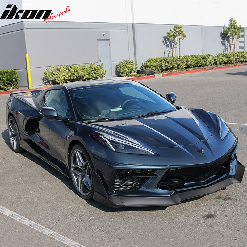 2020-2025 Chevy Corvette C8 ZR1 Style Front Lip Spoiler 7PCS ABS