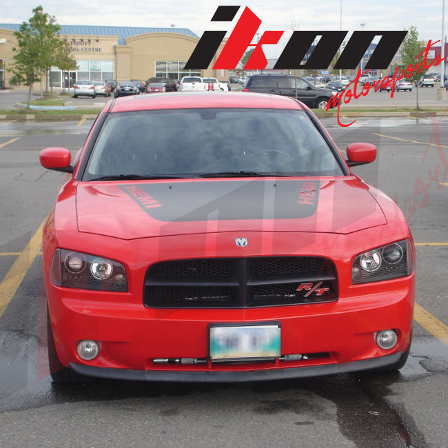 2006-2010 Dodge Charger OE Style Unpainted Front Bumper Lip + Grill PU