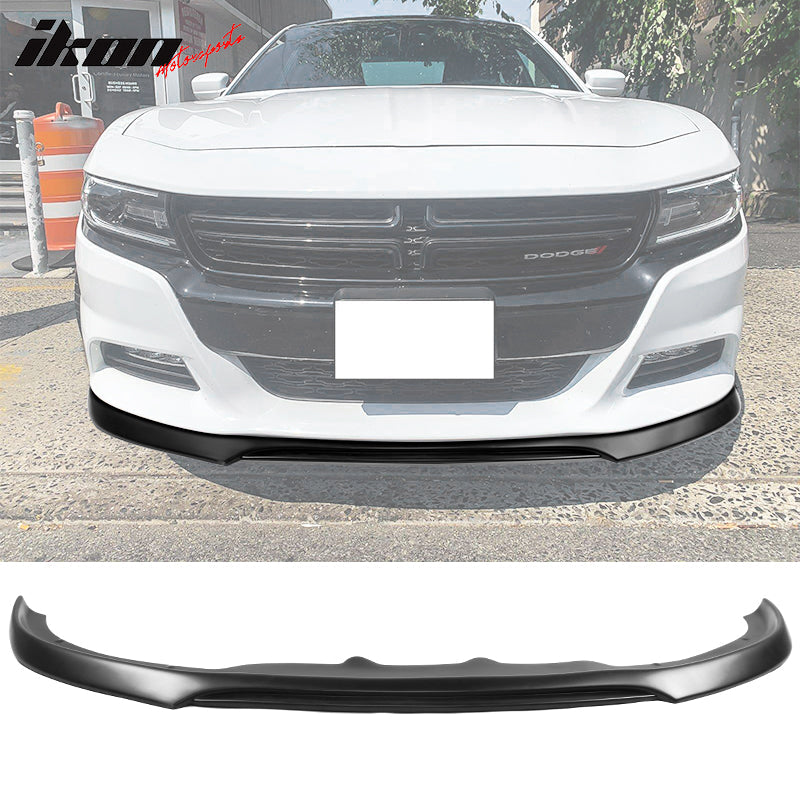 2015-2023 Dodge Charger Front Bumper Lip IKON V2 Style PP