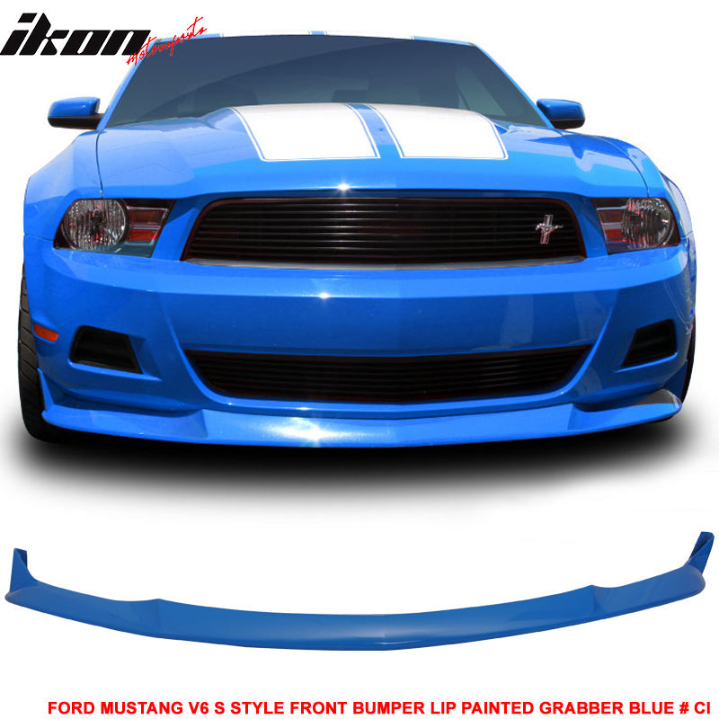 2010-2012 Ford Mustang V6 S Style Front Bumper Lip Chin Spoiler PU