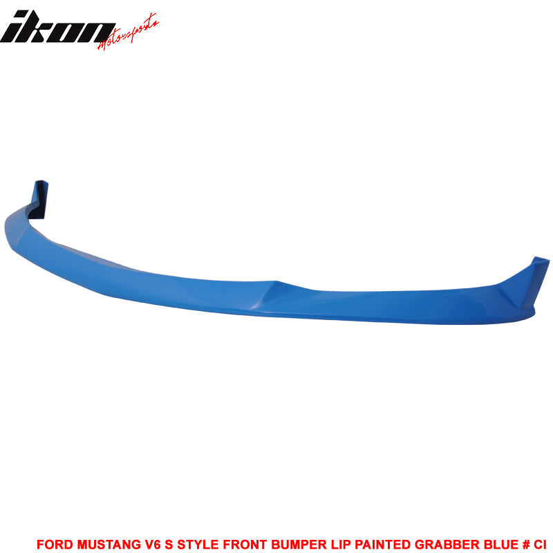 2010-2012 Ford Mustang V6 S Style Front Bumper Lip Chin Spoiler PU