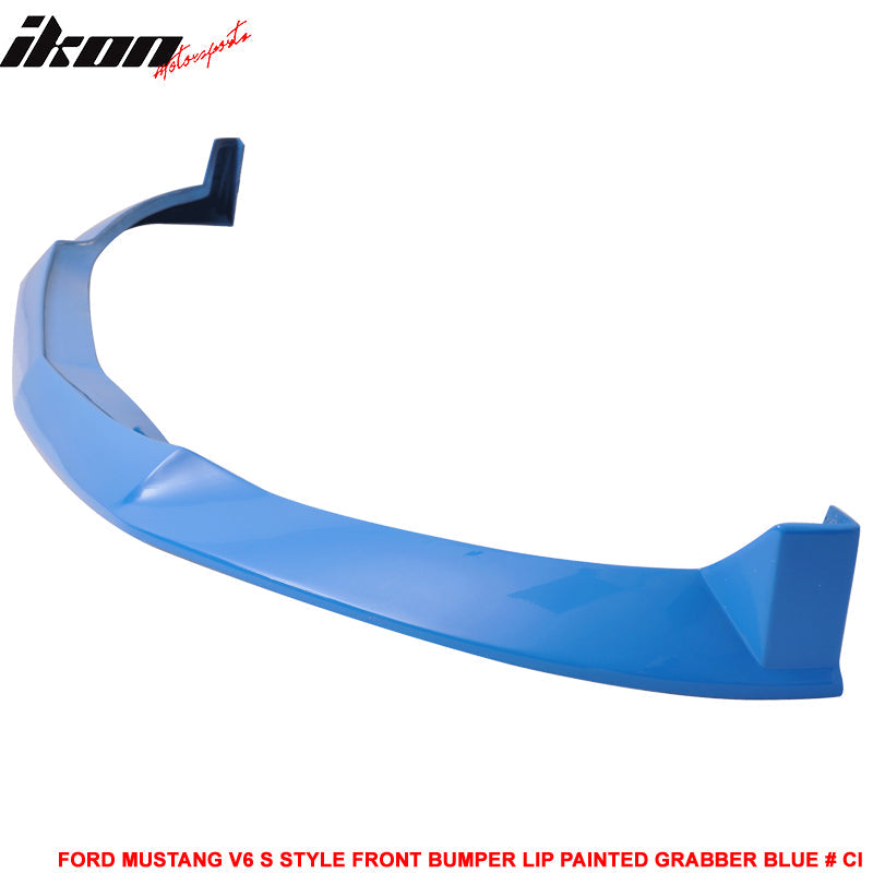 2010-2012 Ford Mustang V6 S Style Front Bumper Lip Chin Spoiler PU