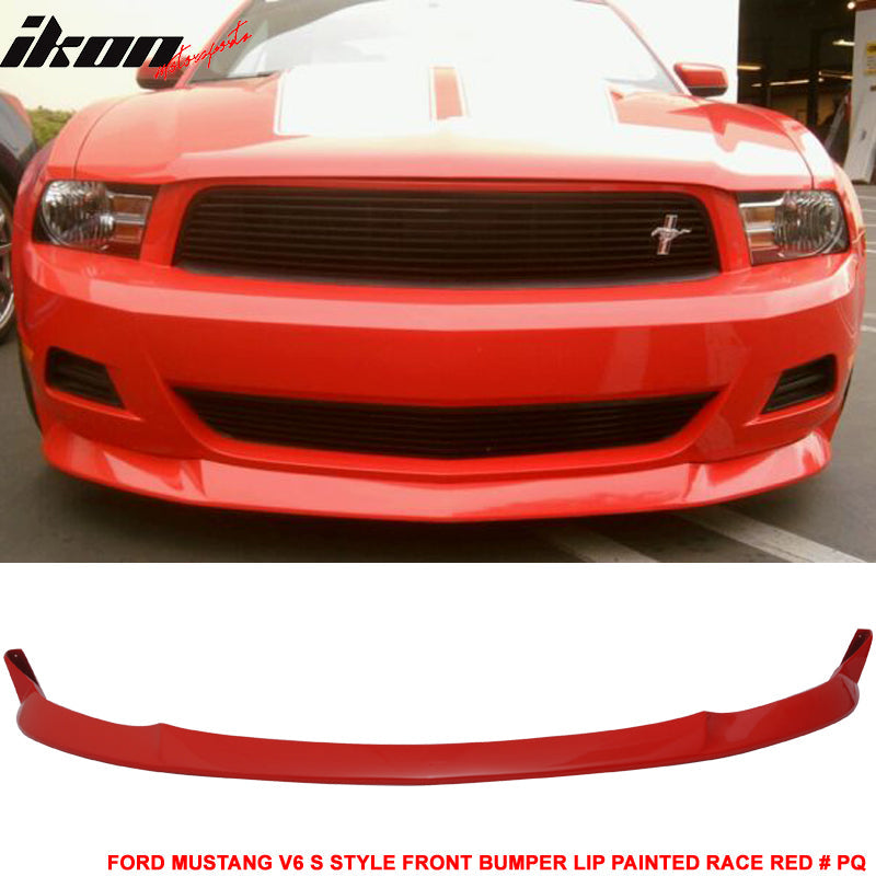 2010-2012 Ford Mustang V6 S Style Front Bumper Lip Chin Spoiler PU