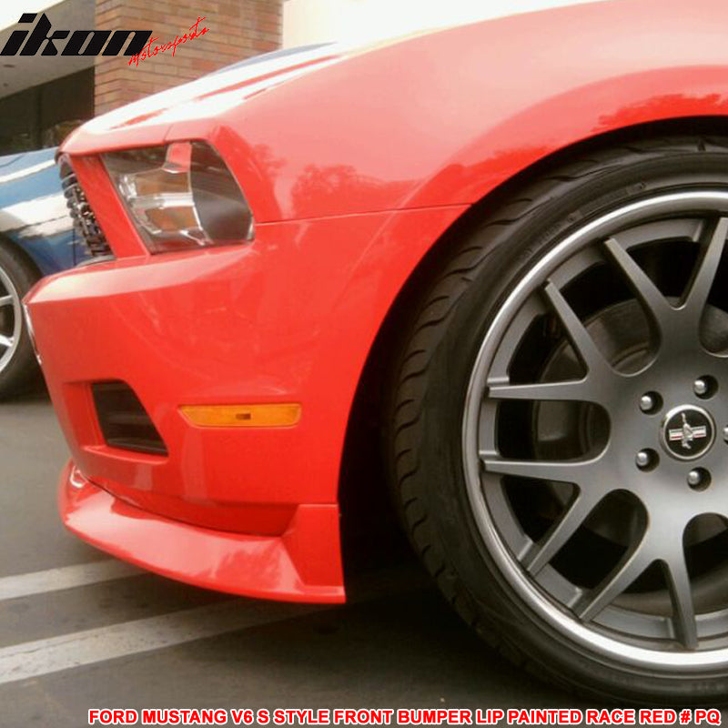 2010-2012 Ford Mustang V6 S Style Front Bumper Lip Chin Spoiler PU