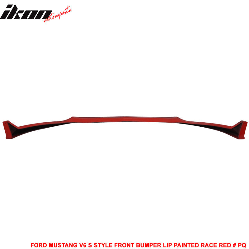 2010-2012 Ford Mustang V6 S Style Front Bumper Lip Chin Spoiler PU