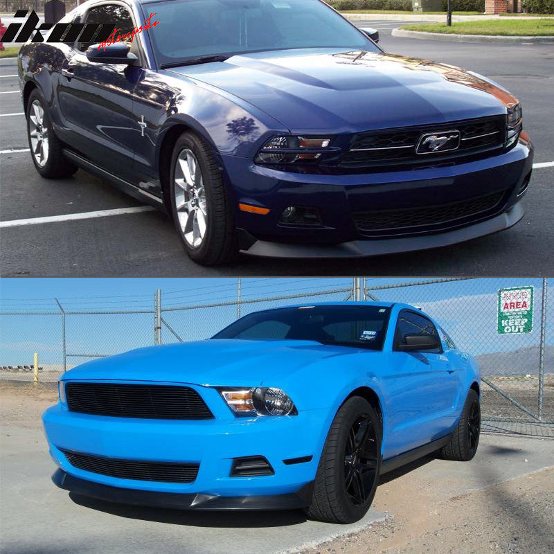 2010-2012 Ford Mustang V6 S Style Front Bumper Lip Chin Spoiler PU