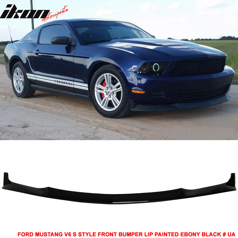 2010-2012 Ford Mustang V6 S Style Front Bumper Lip Chin Spoiler PU