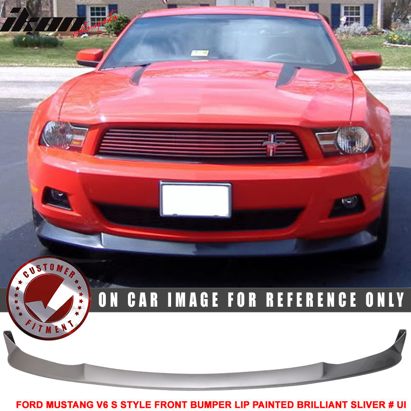 2010-2012 Ford Mustang V6 S Style Front Bumper Lip Chin Spoiler PU