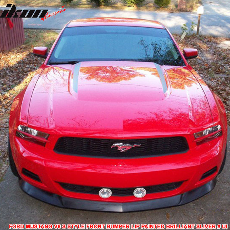 2010-2012 Ford Mustang V6 S Style Front Bumper Lip Chin Spoiler PU