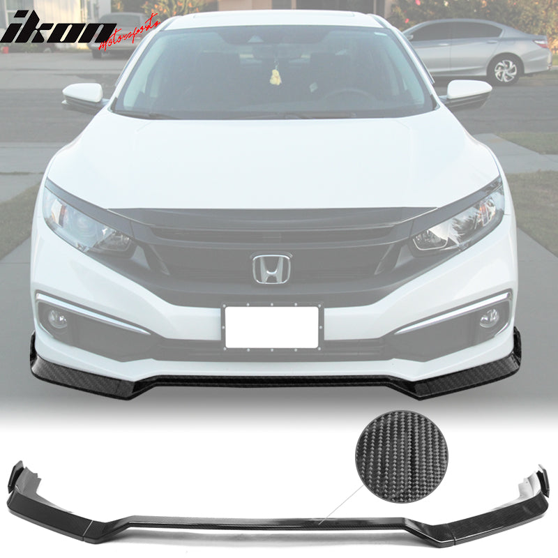 2019-2021 Honda Civic IKON V2 Style Front Bumper Lip Chin Spolier PU