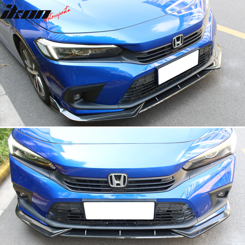 2022-2023 Honda Civic 11th Gen Front Lip Chin Spoiler PP 3PC