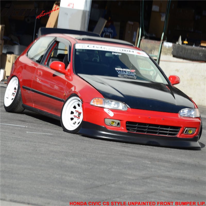 1992-1995 Honda Civic CS Type Front Unpainted Bumper Lip Splitter PU