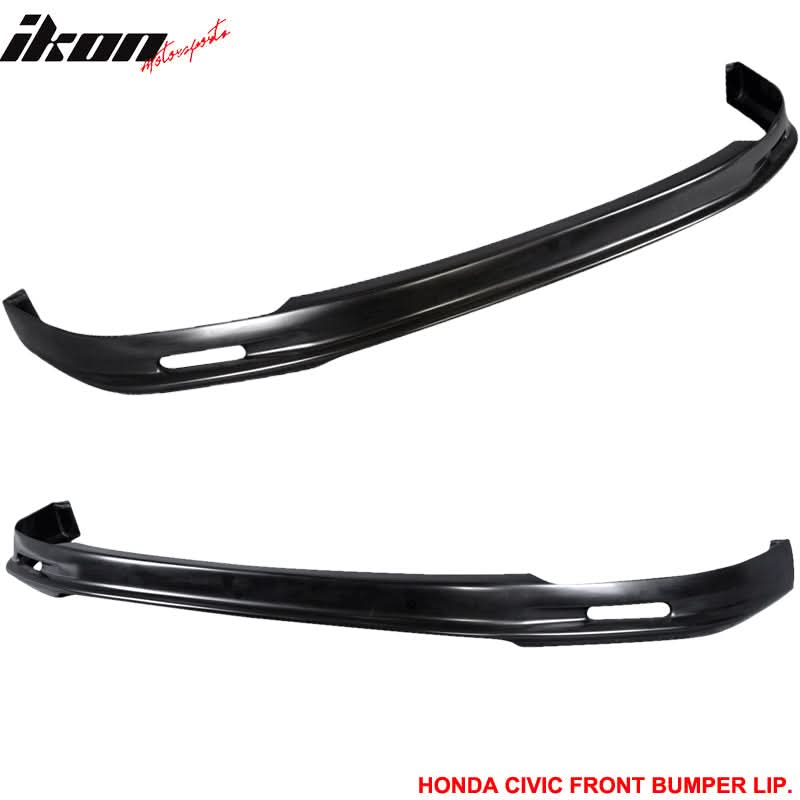 Fits 96-98 Honda Civic Mugen Front Bumper Lip + 2PC Rear Bumper Lip