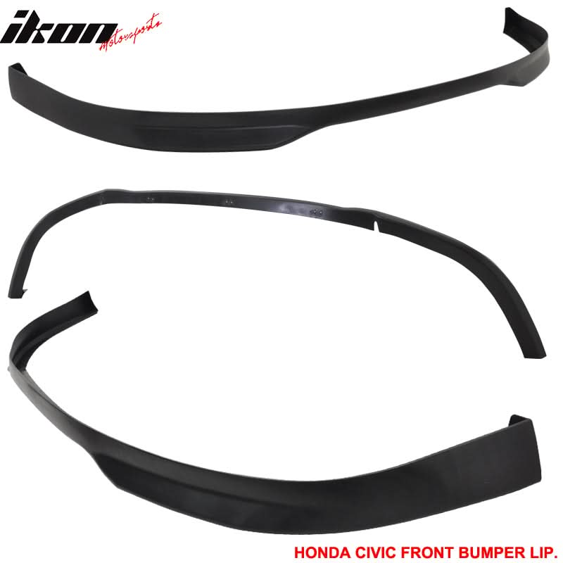 Fits 96-98 Honda Civic 3Dr T-R Front Lip Spoiler + Rear Bumper Lip