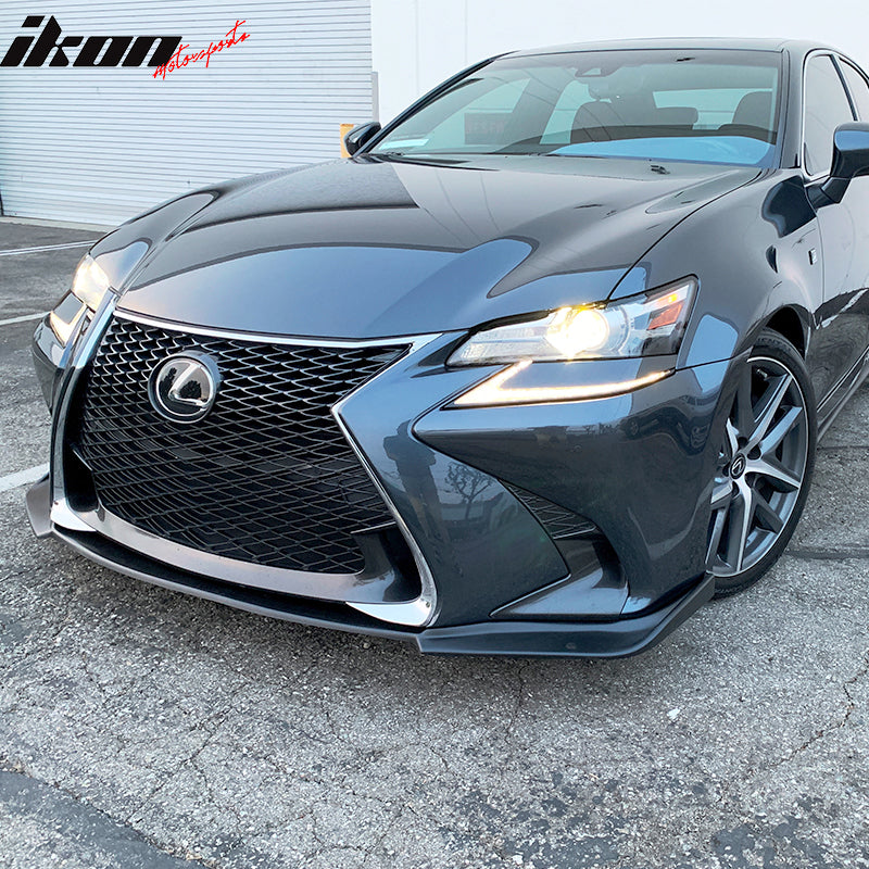2016-2019 Lexus GS V2 Style Painted Front Bumper Lip Spoiler Painted