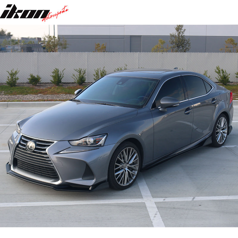 2017-2020 Lexus IS Type A Matte Black Front Bumper Lip Splitter