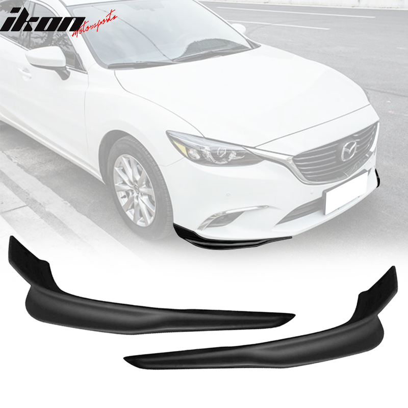 2016-2017 Mazda 6 Painted Front Bumper Side Splitter Lip Pair ABS