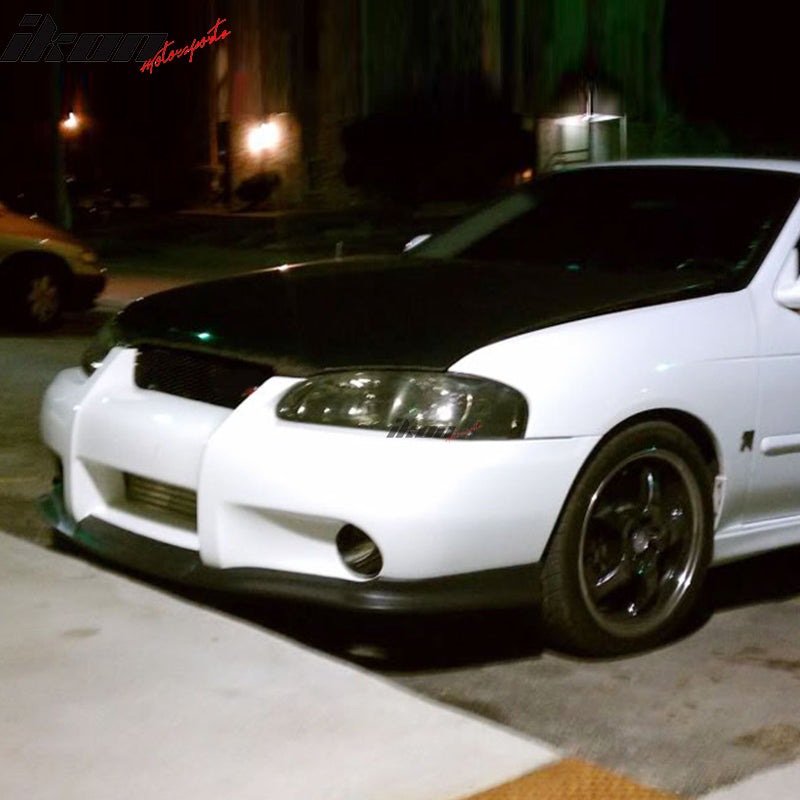 2002-2003 Nissan Sentra B15 SER JDM style Black Front Bumper Lip PU