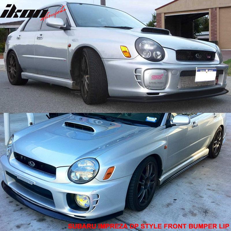 2002-2003 Subaru Impreza DP Style Unpainted Black Front Bumper Lip PU