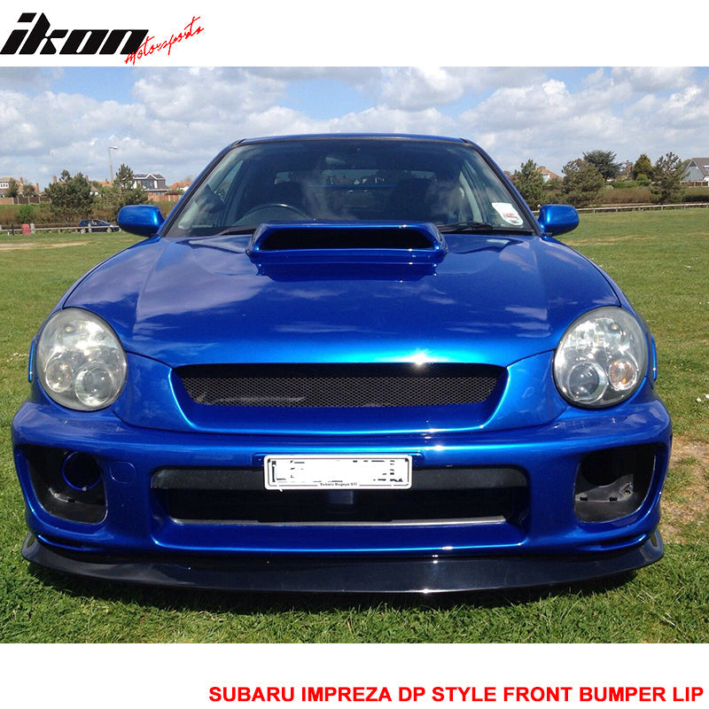 2002-2003 Subaru Impreza DP Style Unpainted Black Front Bumper Lip PU
