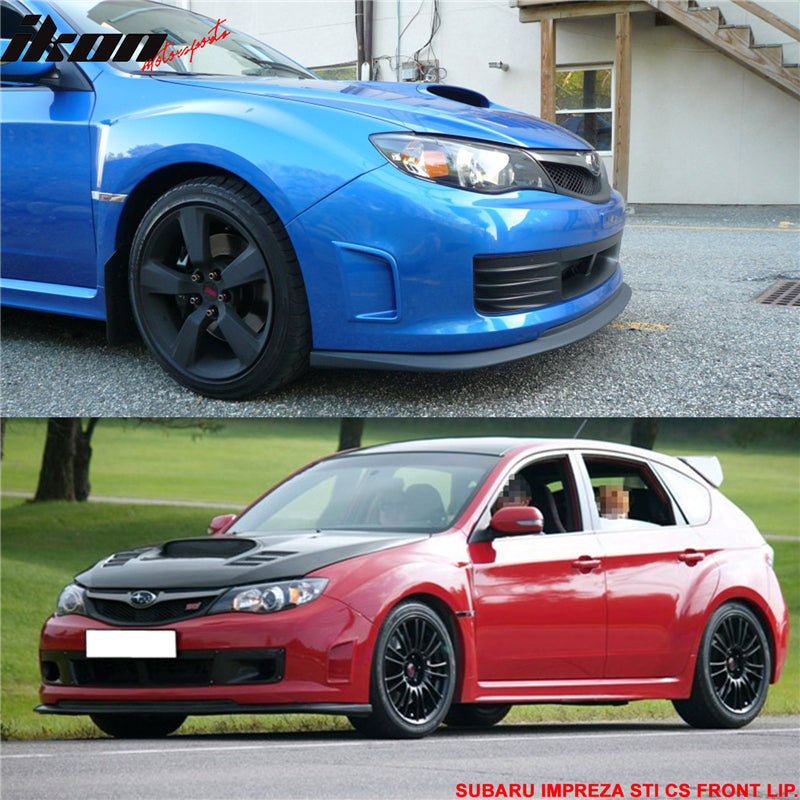 2008-2010 Subaru Impreza CS style Unpainted Black Front Bumper Lip PU