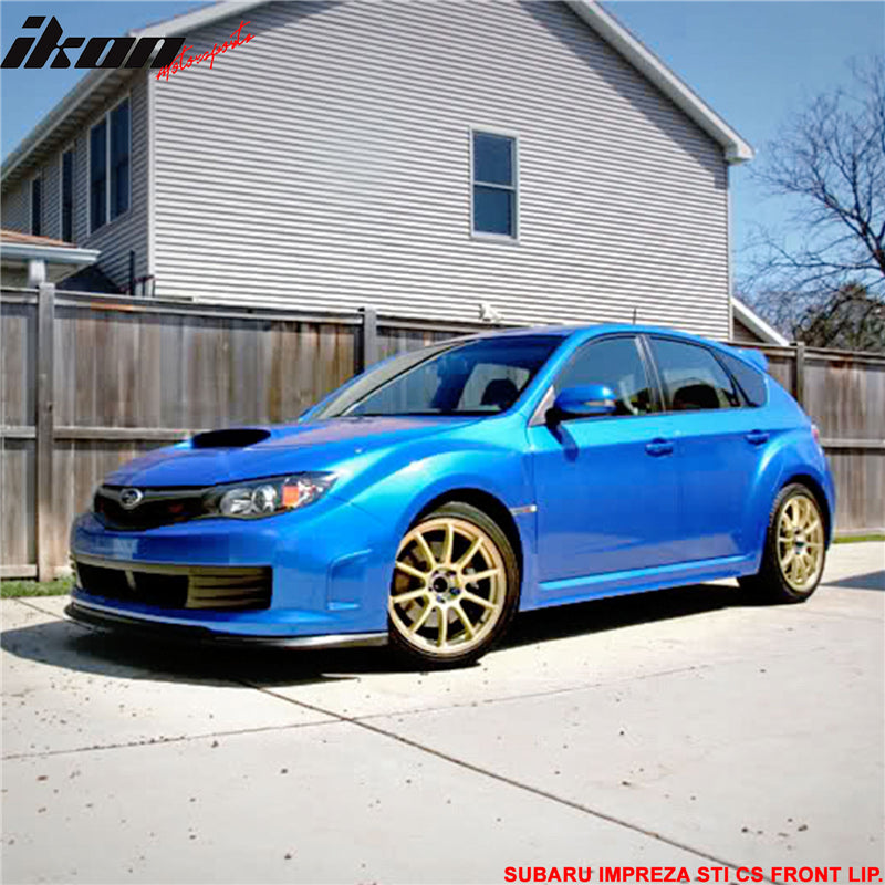 2008-2010 Subaru Impreza CS style Unpainted Black Front Bumper Lip PU