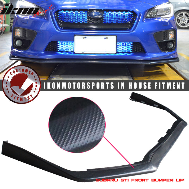 2015-2017 Subaru WRX STI Carbon Paint Front Bumper Lip Spoiler ABS