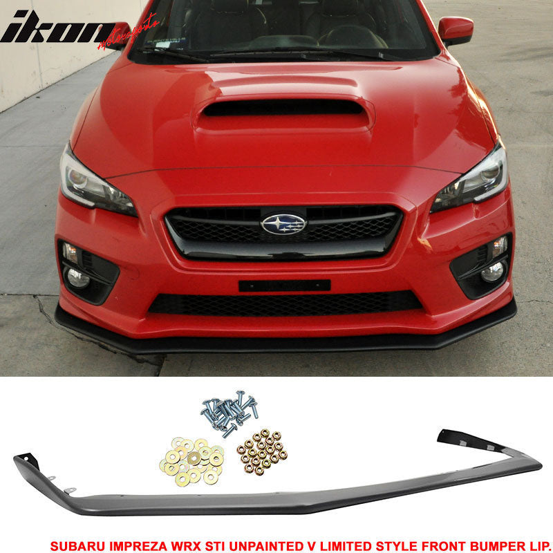 2015-2017 Subaru WRX STI V-Limited Style Front Bumper Lip Spoiler PP