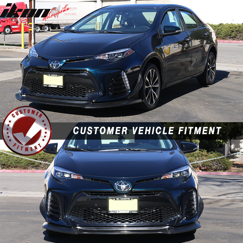 2017-2019 Toyota Corolla Front Bumper Lip Chin Spoiler PU