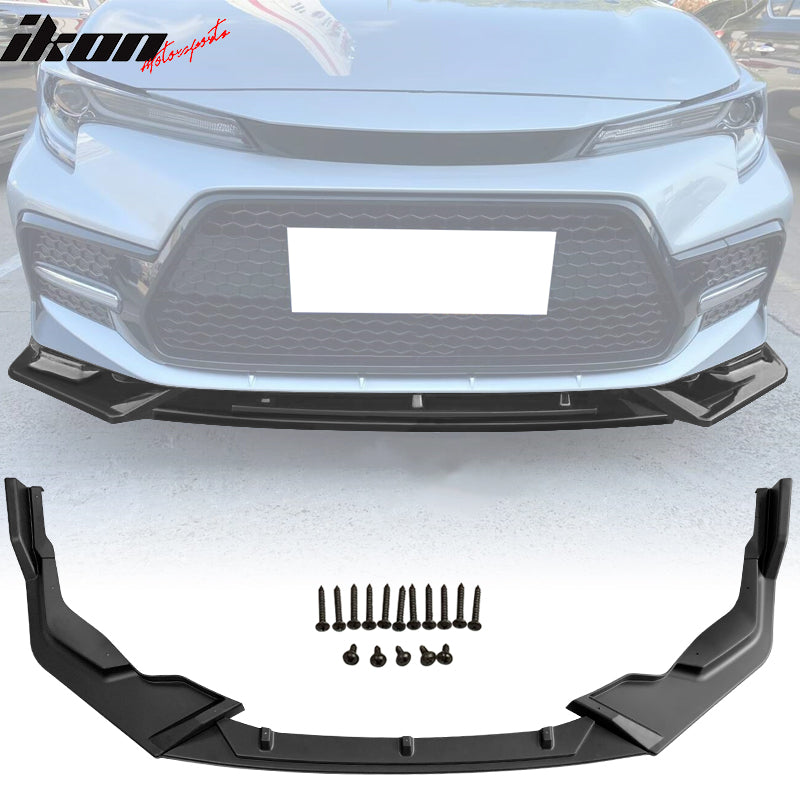 2020-2022 Toyota Corolla SE XSE C Style Front Bumper Lip PP 3PC