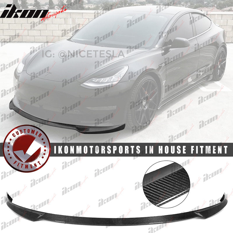 2017-2023 Tesla Model 3 Front Lip Spoiler PP IKON Style